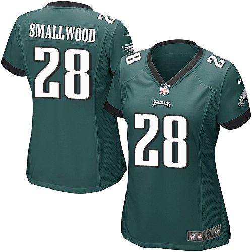 Women's Game Wendell Smallwood Nike Jersey Midnight Green Home - #28 NFL Philadelphia Eagles